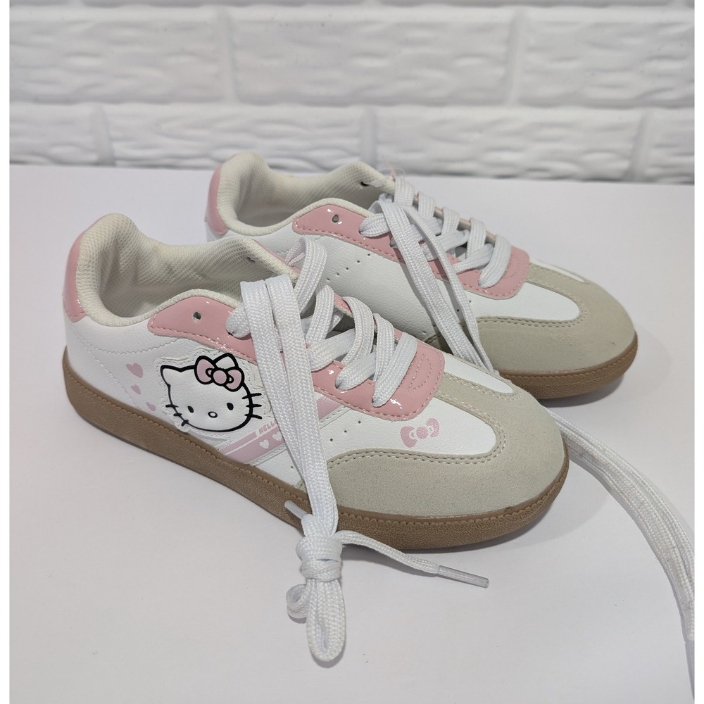 NEW Hello Kitty Sanrio Women Sneakers White Pink Grey Size 6 Girlhood Preppy